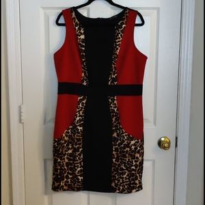Fashion To Figure Red Multicolor Dress Size 3X